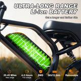 AVDLBIKE Electric Bike, 16'' Fat Tire eBike for Teens/Adults, 500W E-Bike with 36V/12.8Ah Removable Battery, 20MPH 45 Mile Range Commuting Electric Mountain Bike with Dual Dual Brakes-Orange A13