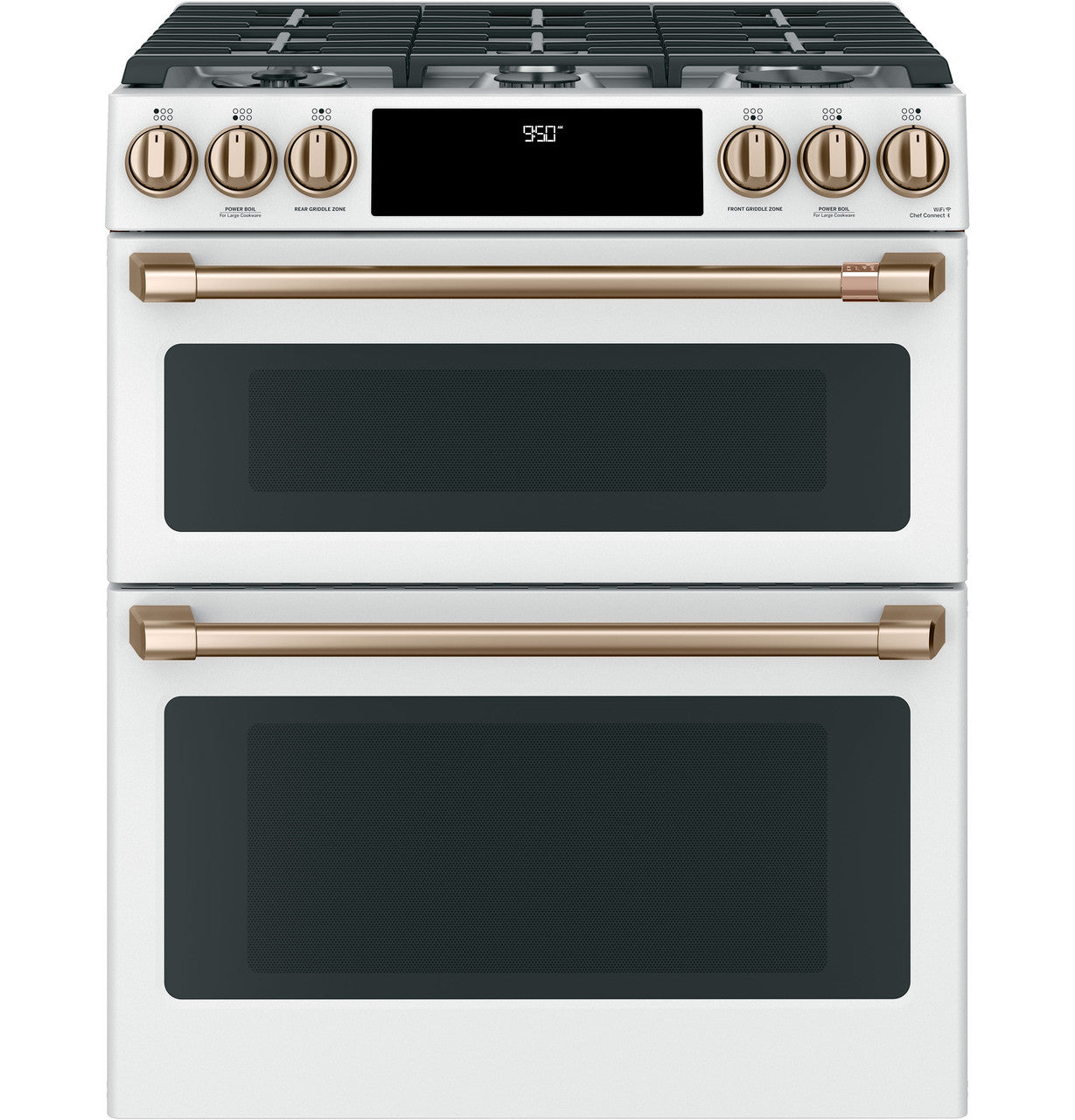 CAFÉ™ 30" Smart Slide-In, Front-Control, Dual-Fuel, Double-Oven Range with Convection