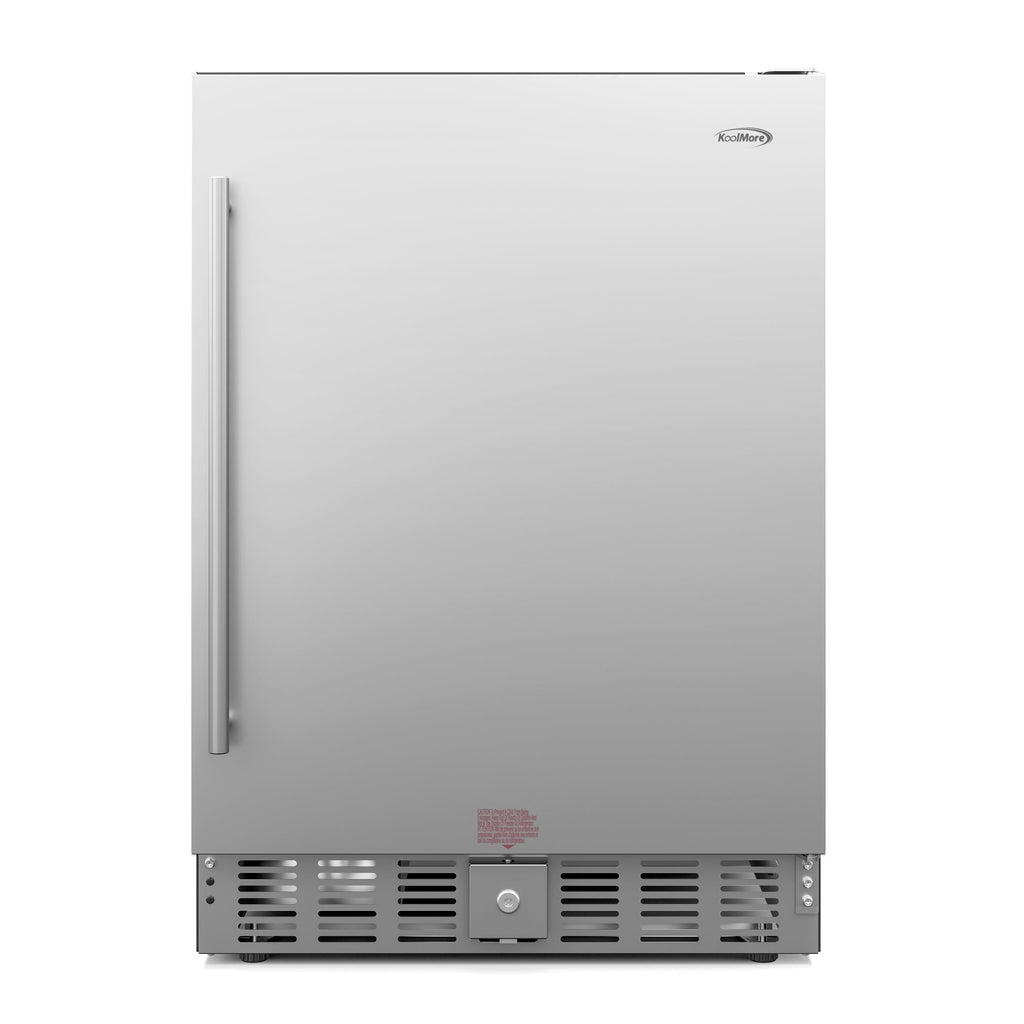 23.4 in. Stainless Steel, Solid-Door Built-In Refrigerator and Beverage Cooler, 5 Cu. ft. - Wrap