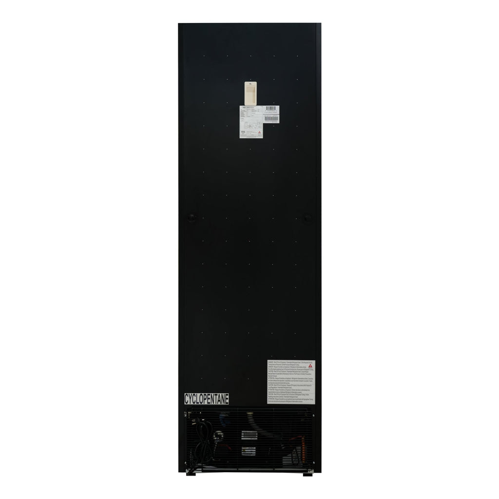 24 in. Commercial One Glass Door Merchandiser Freezer, 12 Cu. Ft. in Black