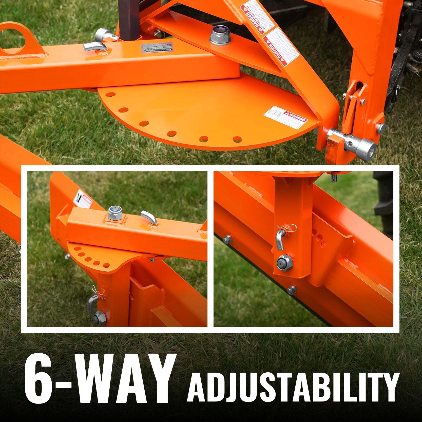 72" 6-Way Rear Blade 3 Point Hitch Tractor Attachment,  RB72S