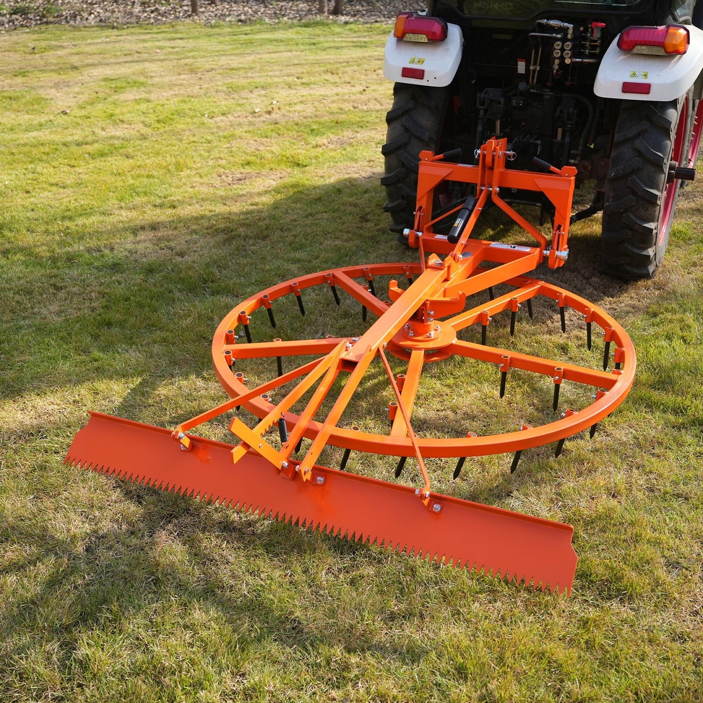 MechMaxx AHG72R Harrow Groomer 72" Arena Spin Harrow Groomer 35 Tines Rake Cat.1 3 Point Hitch Grooming Attachment New