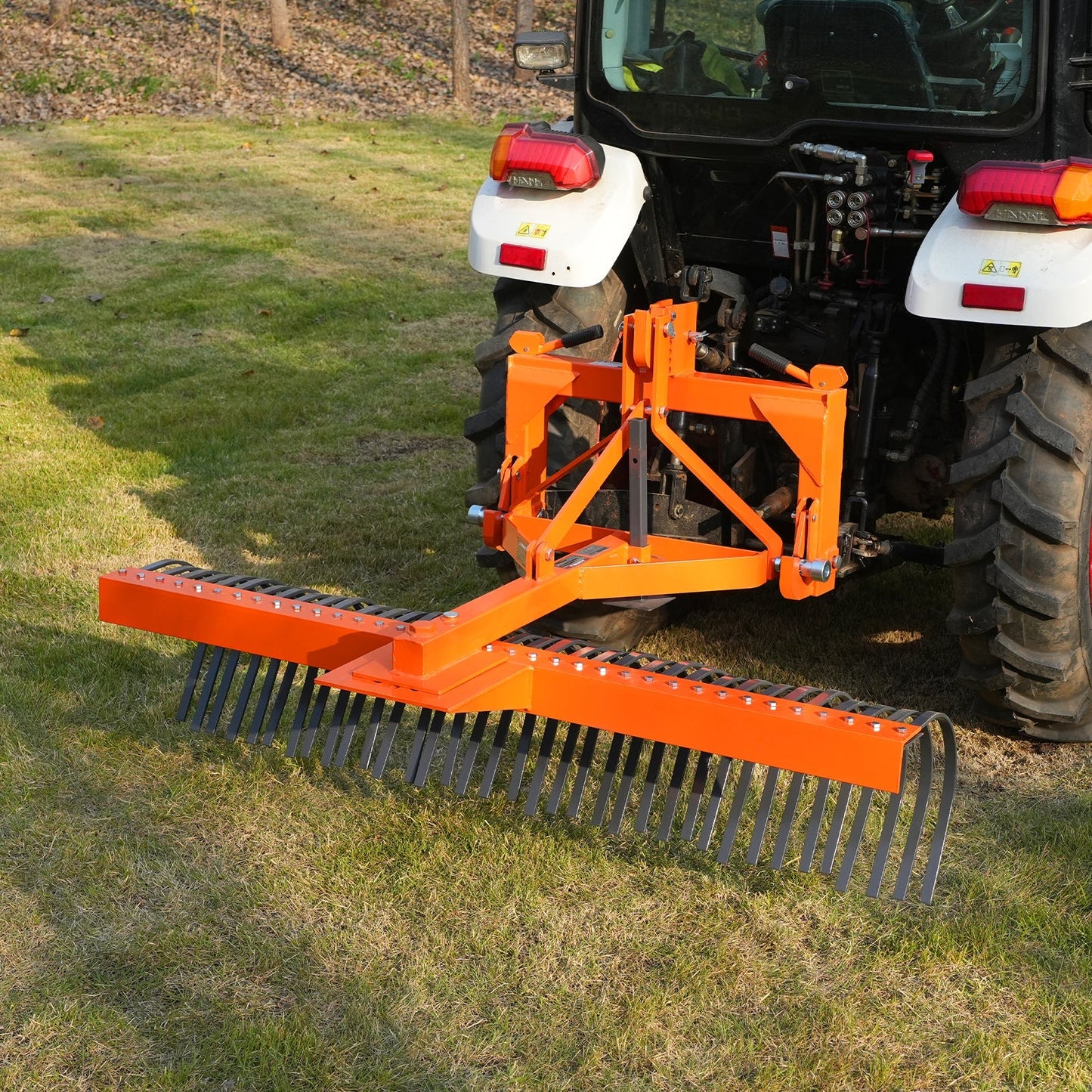 MechMaxx LR72 Landscape Rake 72" 36 Tines 3 Point Hitch Tractor Attachment New