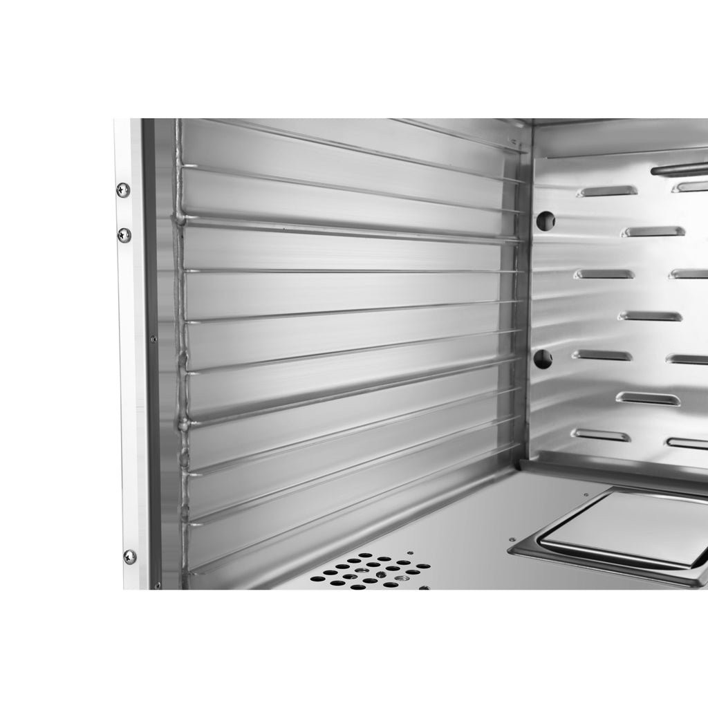 33 in. Commercial Non-Insulated Half Size Heated Holding/Proofing Cabinet with Glass Door and 12-Pan Capacity in Silver