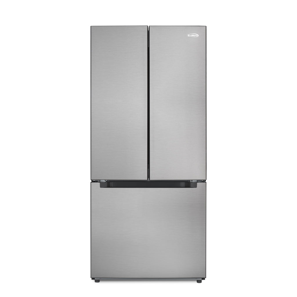 18.5 cu. ft. Stainless-Steel French Door Refrigerator in Silver
