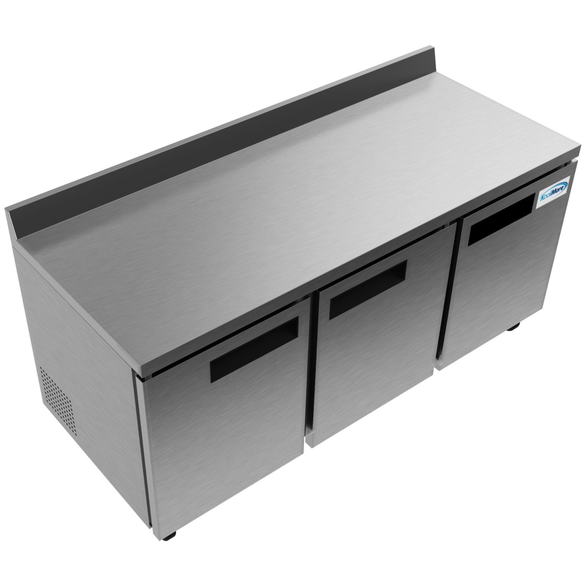 72 in. Three-Door Worktop Refrigerator With 3.5 in. Backsplash - 16.9 Cu Ft.