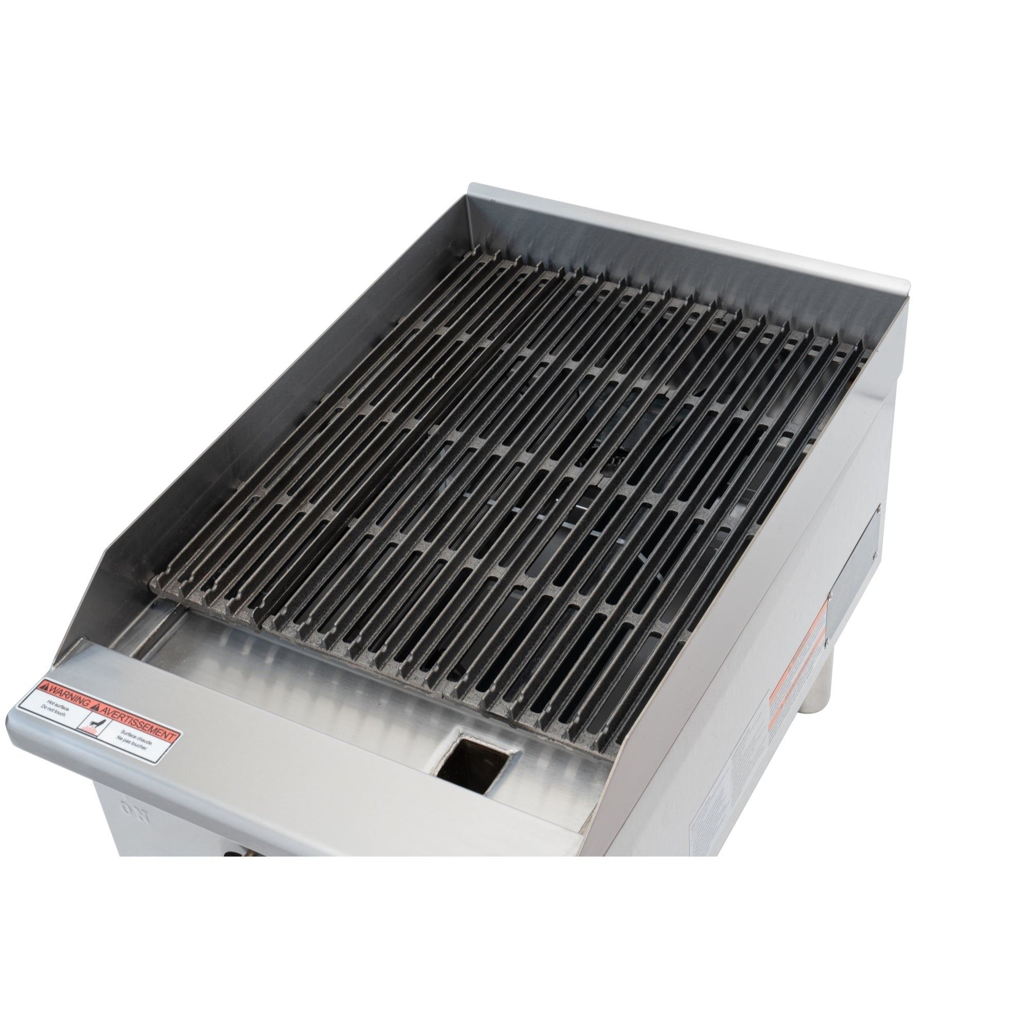 16 in. Commercial 1-Burner Natural Gas Charbroiler with 30,000 BTU in Stainless-Steel
