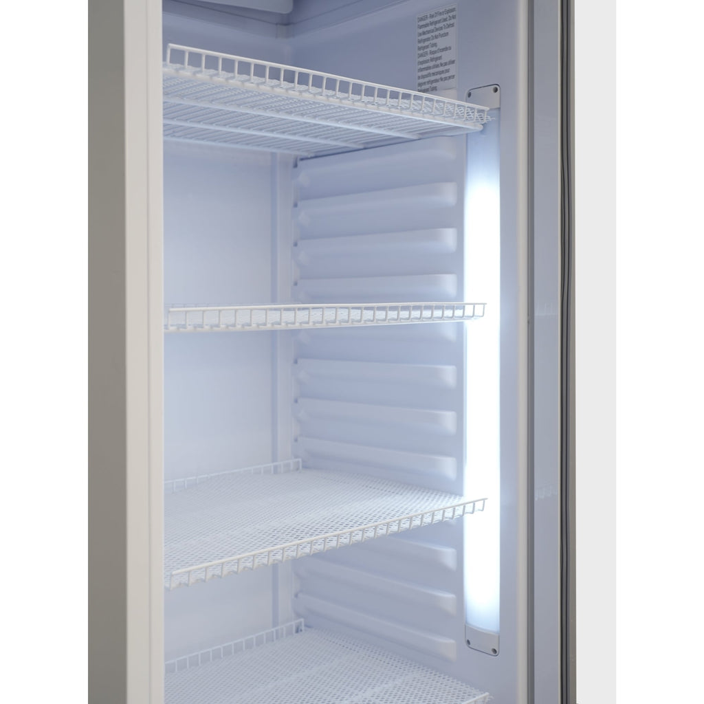 24 in. One-Door Commercial Merchandiser Refrigerator in White,12 cu. ft.