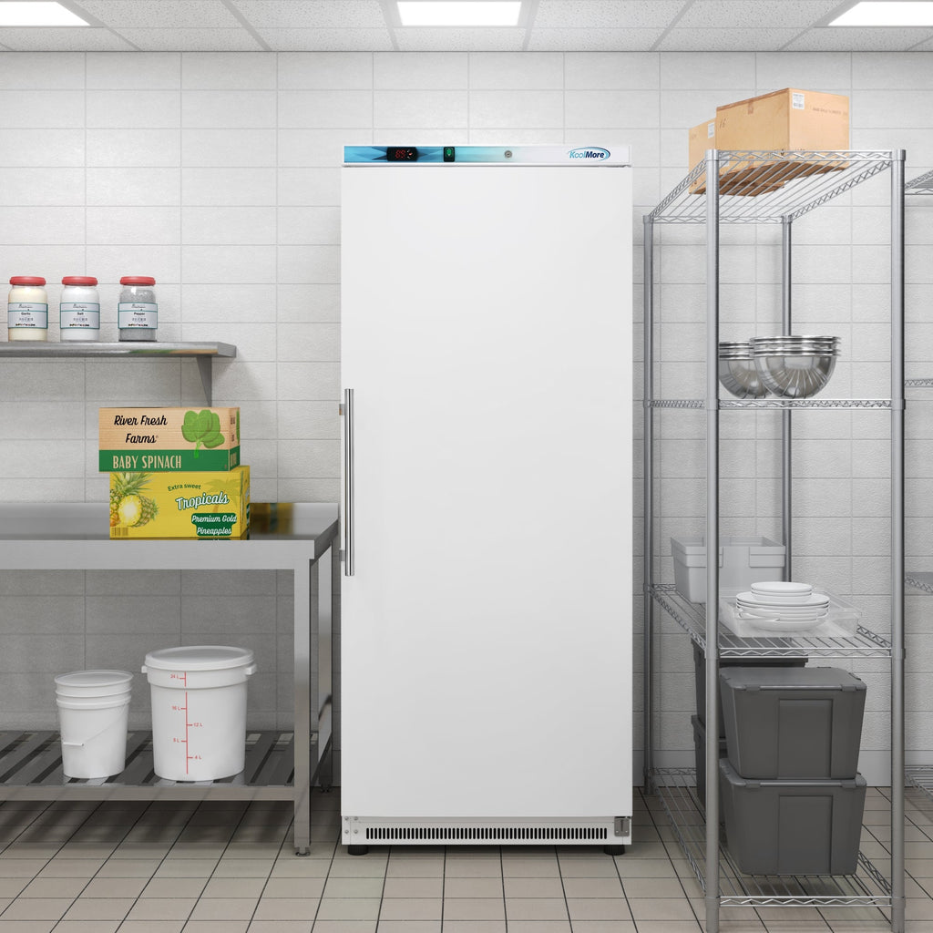 21 Cu. ft. Commercial Reach-in Freezer in White Manual Defrost