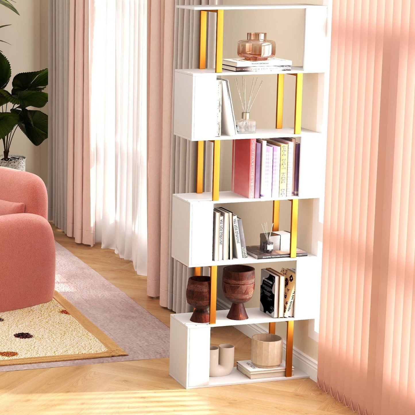 Costway Modern Living Room Furniture Set Bookcase Coffee Table End Table Accent Chair 22408756 New