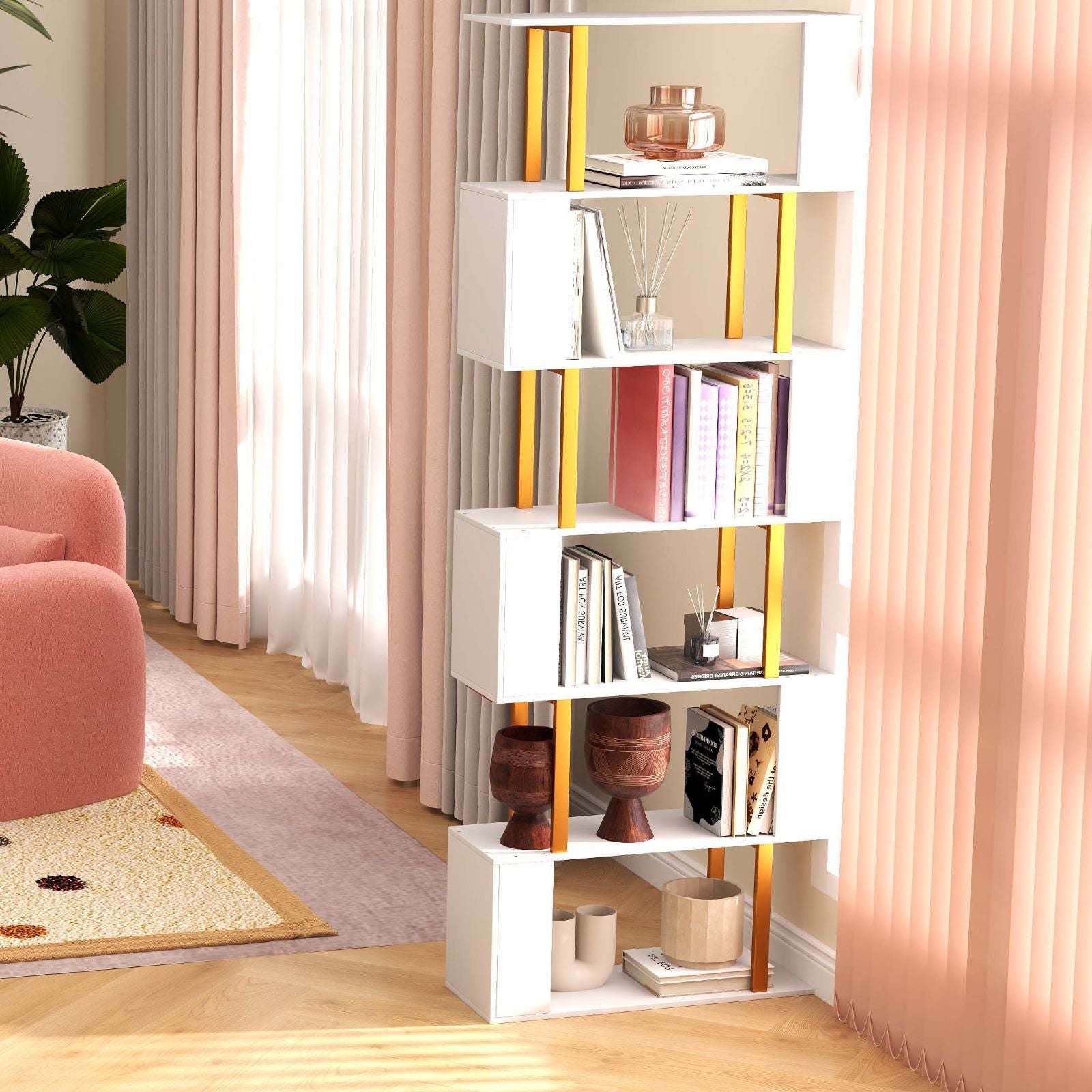 Costway Modern Living Room Furniture Set Bookcase Coffee Table End Table Accent Chair 22408756 New