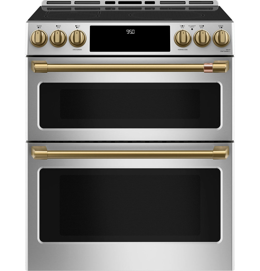 CAFÉ™ 30" Smart Slide-In, Front-Control, Induction and Convection Double-Oven Range