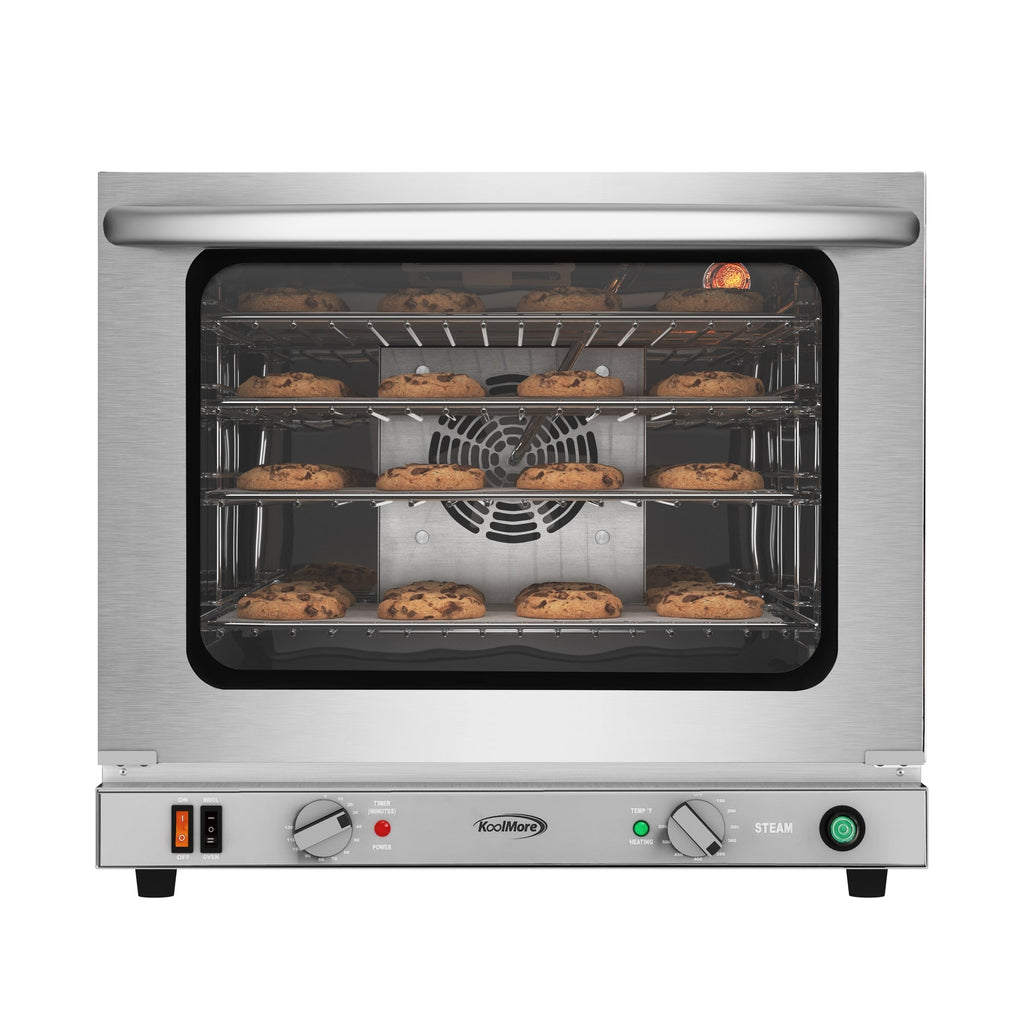 23 in. Countertop Convection Oven for Half-Size Pans with 4 Racks 2800W of Power and Steam Injection, 240V in Stainless-Steel