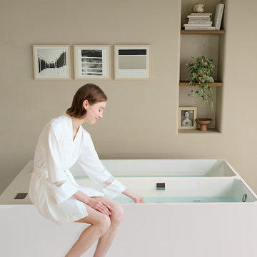 Empava Cold Bath 78.74" x 55.12" Rectangle Alcove Whirlpool Tub Reversible Drain New