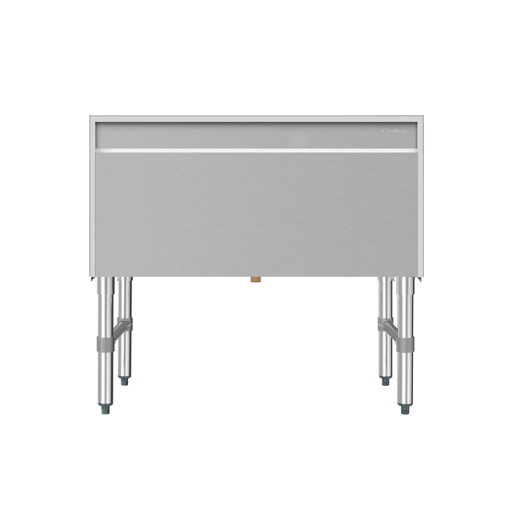 36 in. Commercial Underbar Ice Bin with Siding Lid in Stainless Steel