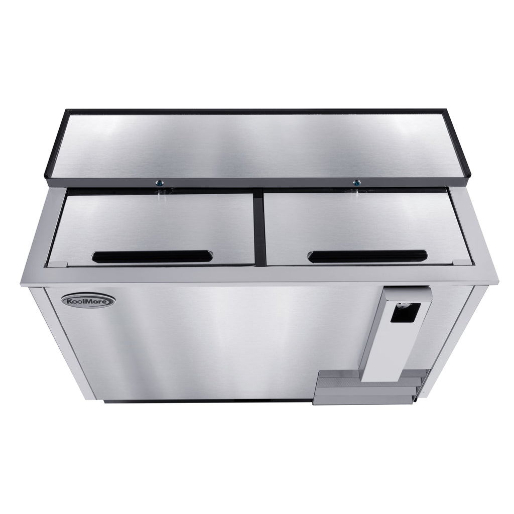 50 in. Commercial Bottle Cooler in Stainless-Steel with Built-In Opener, ETL Listed, 14 cu. ft.