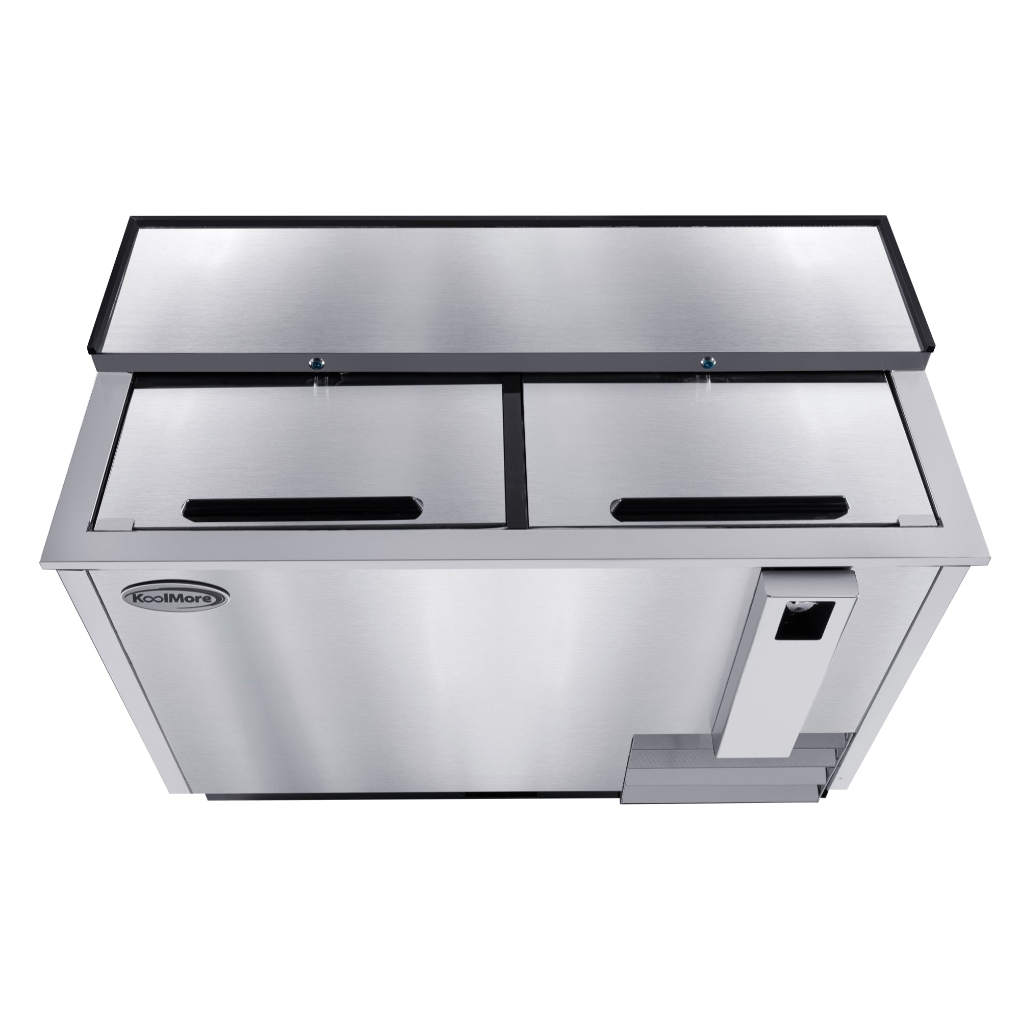50 in. Commercial Bottle Cooler in Stainless-Steel with Built-In Opener, ETL Listed, 14 cu. ft.