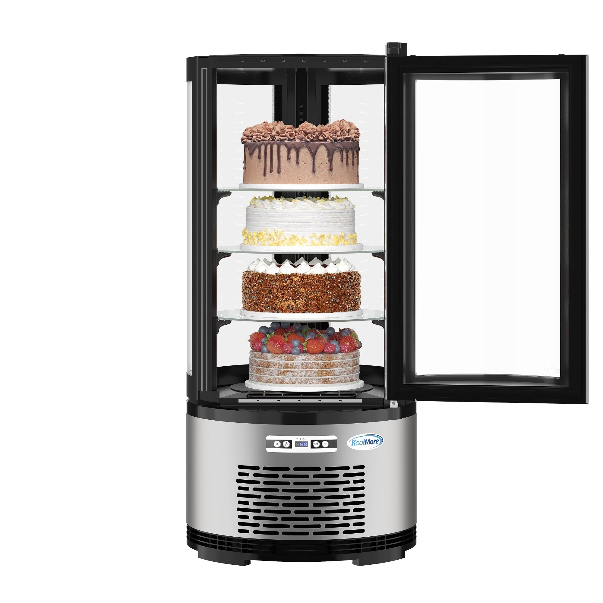 19 in. Circular Refrigerated Countertop Bakery Display Case