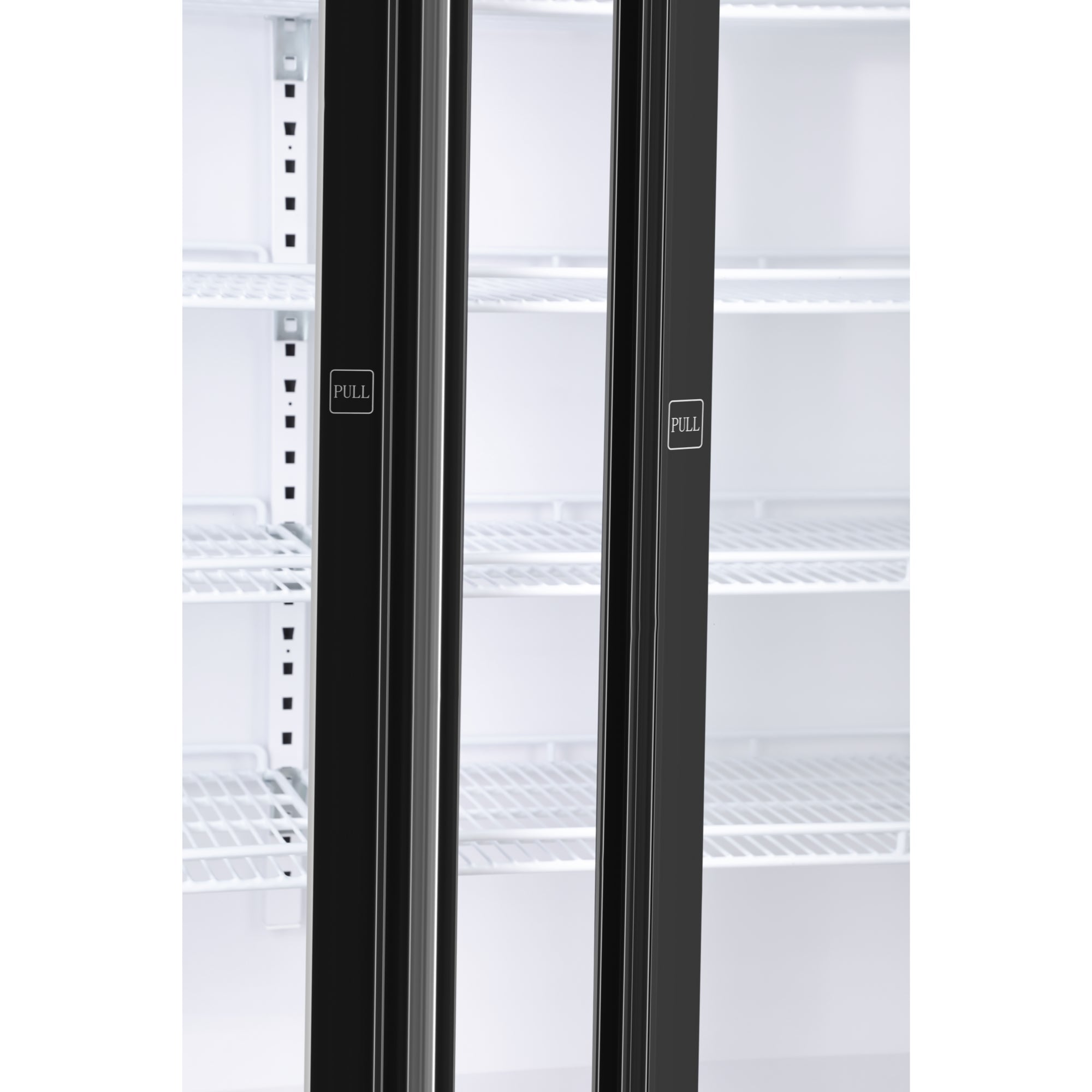 47 in. Commercial 2 Fully Glass Door Merchandiser Refrigerator, 30 Cu. Ft., ETL Listed in Black