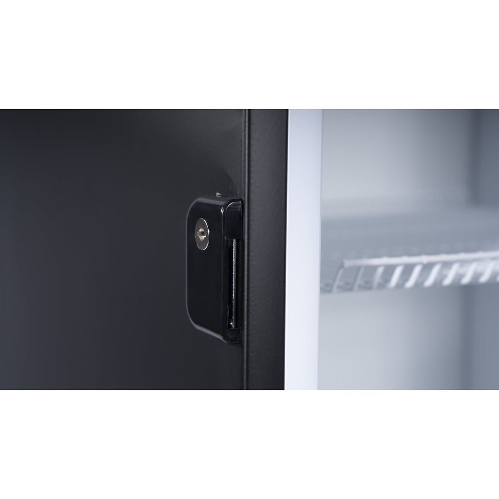 21 in. One Glass Door Commercial Display Merchandiser Refrigerator Cooler in Black, ETL Listed, 8 cu. ft.