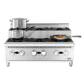 36 in. Commercial Six-Burner Step Up Gas Range, 156000 BTU in Stainless-Steel