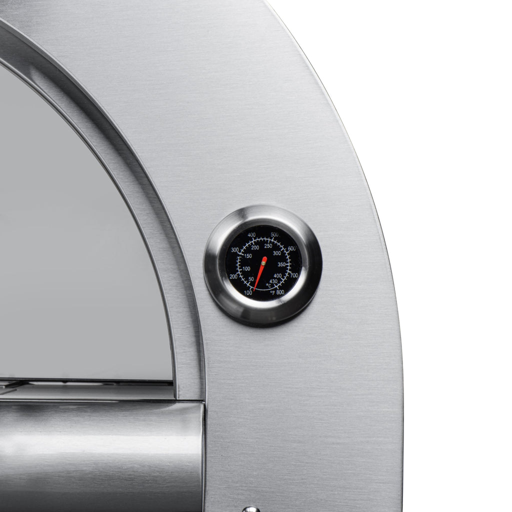 32 in. Outdoor Wood Fired Pizza Oven in Stainless-Steel (KM-OKS-WFPO)