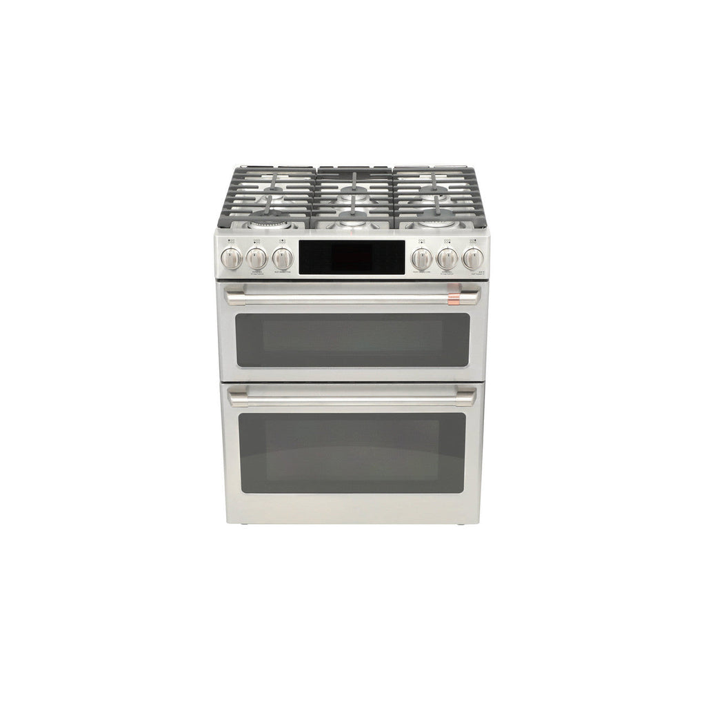 CAFÉ™ 30" Smart Slide-In, Front-Control, Gas Double-Oven Range with Convection