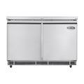 48 in. Commercial Refrigerated Prep Station Cold Table, Stainless-Steel Refrigerator with 9-Pan (Not Included) Capacity with Cover and Two Adjustable Shelves, ETL Listed