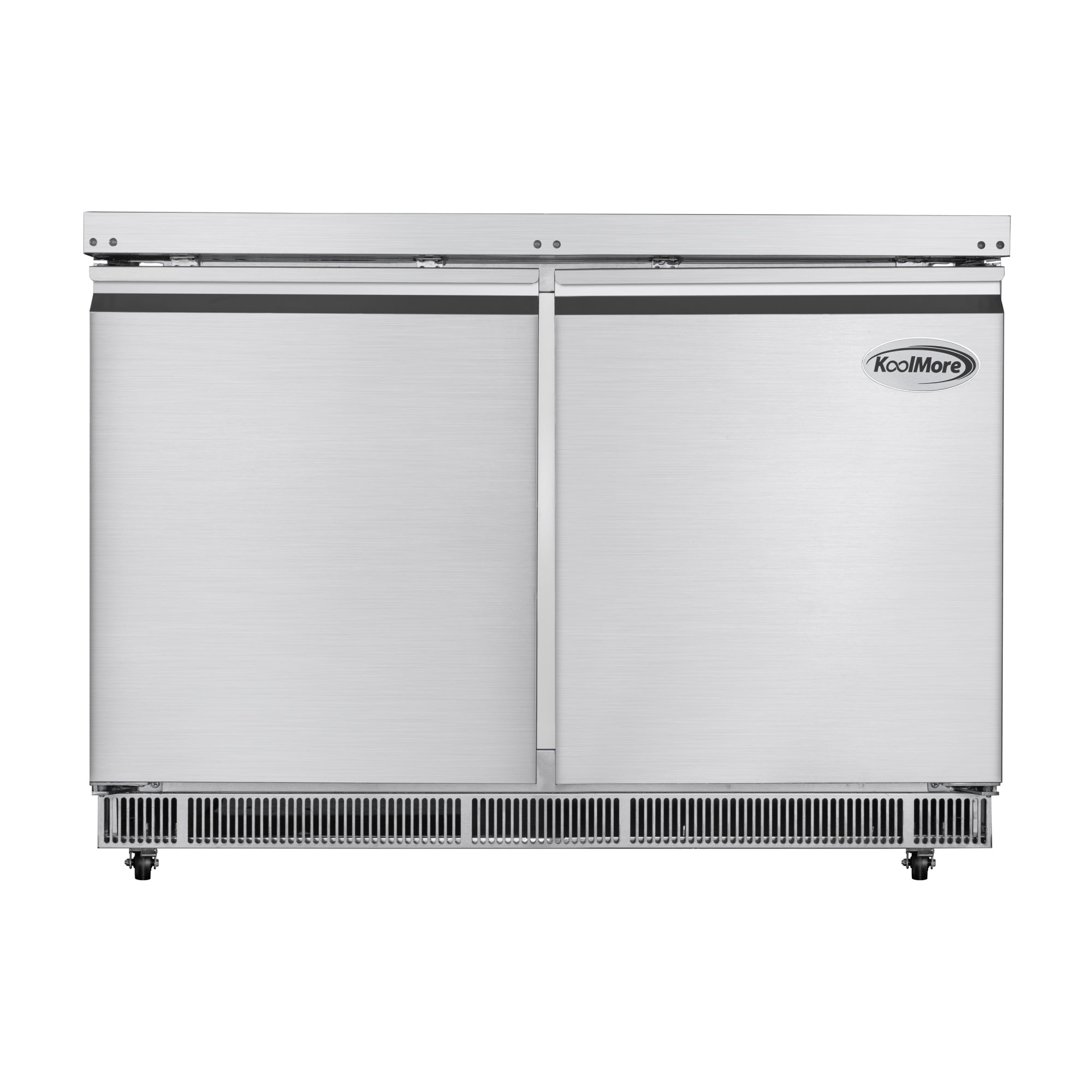 48 in. Commercial Refrigerated Prep Station Cold Table, Stainless-Steel Refrigerator with 9-Pan (Not Included) Capacity with Cover and Two Adjustable Shelves, ETL Listed
