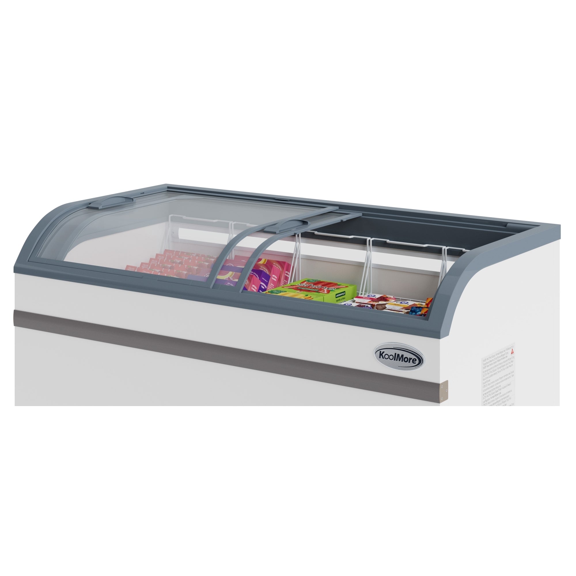 58 Inch Manual Defrost Island Chest Freezer in White, 14 cu. ft.