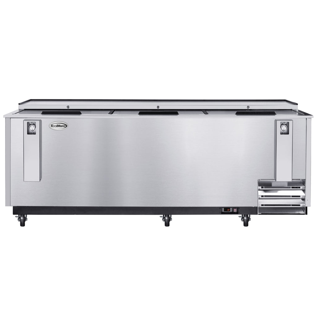 95 in. Commercial Bottle Cooler in Stainless-Steel with Built-In Opener, ETL Listed, 30 cu. ft.