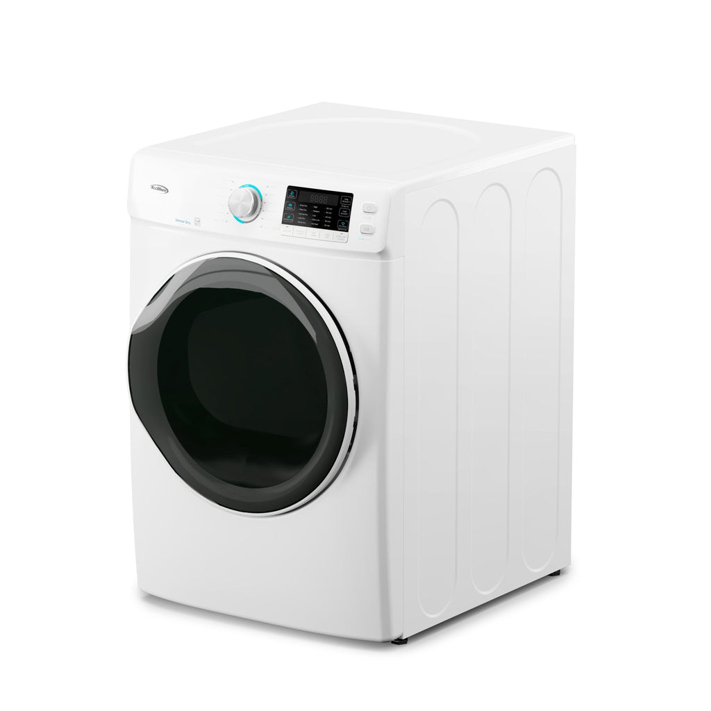 8 cu. ft. Large Capacity Stackable Vented Electric Front Load Dryer in White, 240V