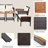 Costway 7-Pc Patio Rattan Cushioned Conversation Set 02931568 New