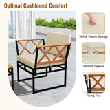 Costway 7 Piece Outdoor Patio Conversation Set w/ Cushions Bungee Rope Seat 674392158 New