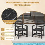 Costway 7-Pc Outdoor Patio Dining Set 67" Rectangle Table w/ 6 Armchairs 48238329 New