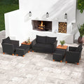 Costway 7-Pc Patio PE Rattan Sectional Sofa Set w/ Armchairs & Table 28739654 New