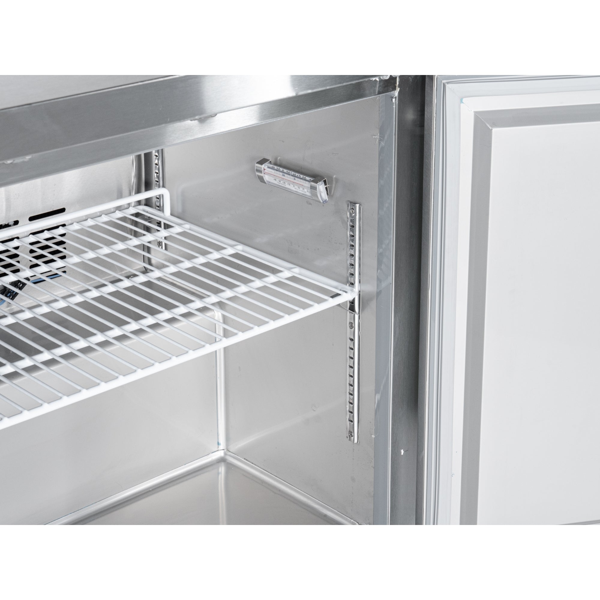 27 in. One-Door Commercial Undercounter Freezer in Stainless Steel with Casters, ETL Listed