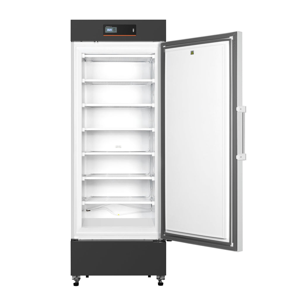 27 in. -25 C Upright Medical Freezer For Pharmacy / Laboratory With Dynamic Freeze, LED Display, Multi-Level Emergency Alarms and Precise Temperature Control, 10.8 Cu. Ft.