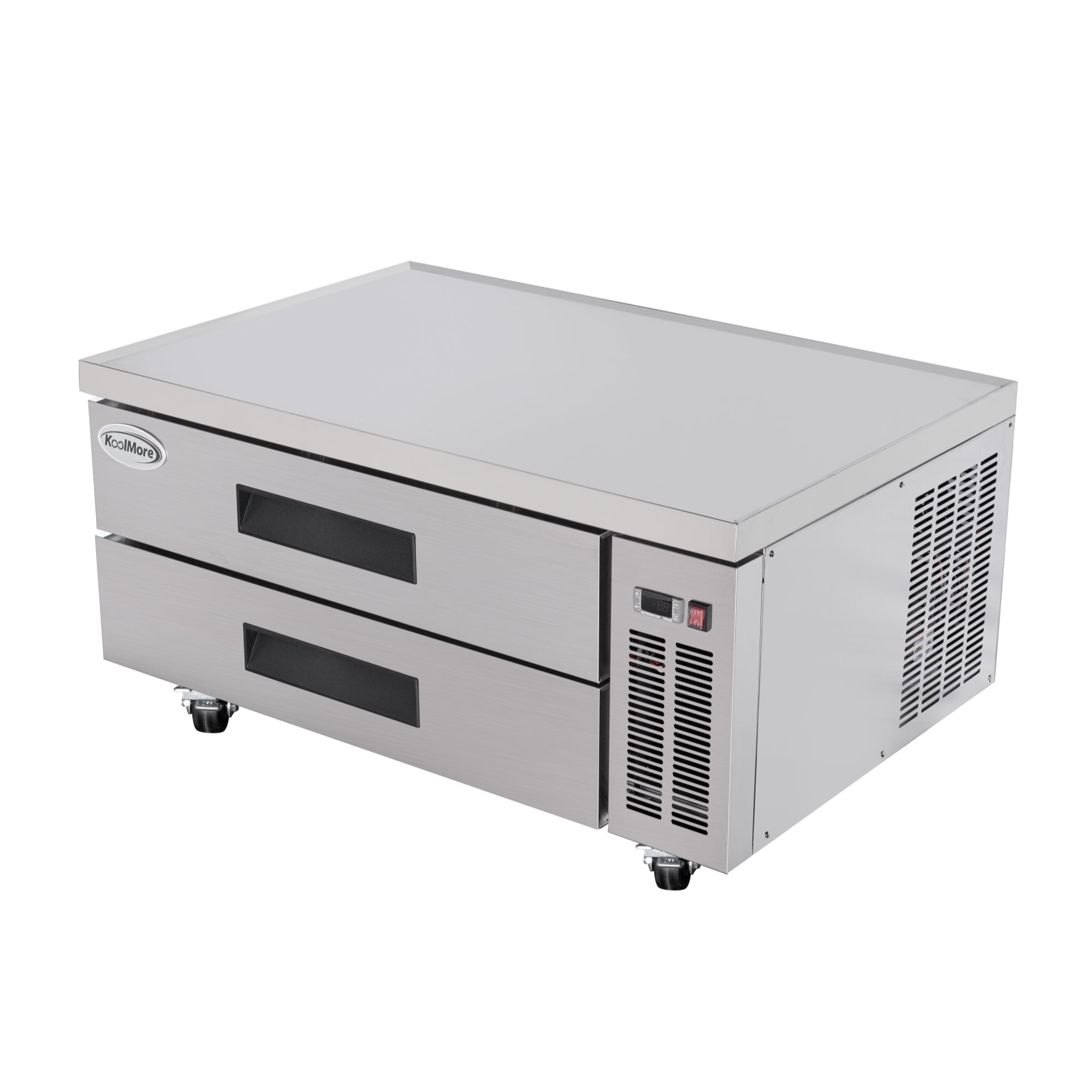48 in. Commercial Chef Base Refrigerator Storage Cabinet for Cold Foods, Fresh Ingredients, and Condiments, Refrigerated Pull-Out Drawers, Rolling Caster Wheels, ETL Listed