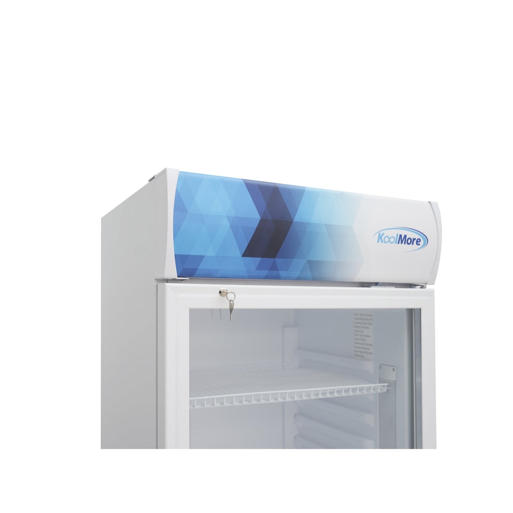 24 in. One-Door Commercial Merchandiser Refrigerator in White,12 cu. ft.