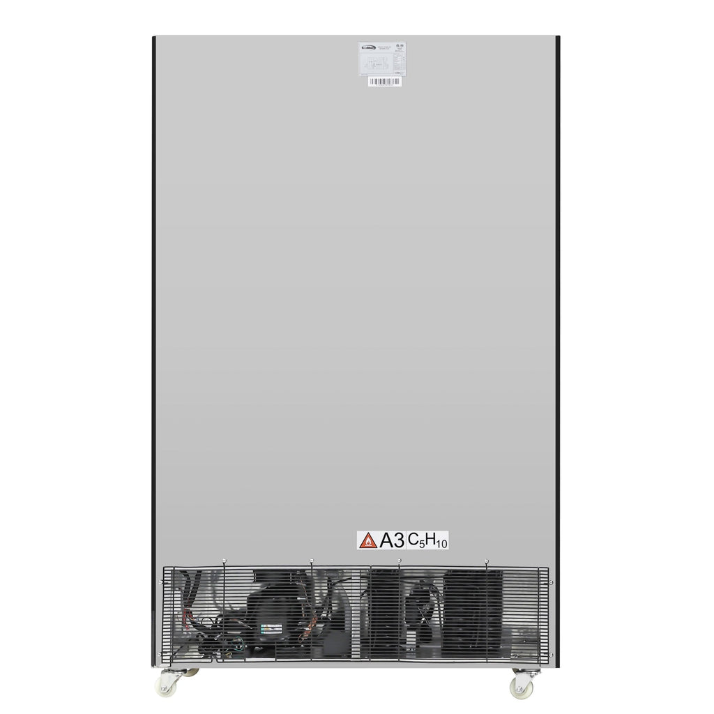 47 in. Commercial 2 Fully Glass Door Merchandiser Refrigerator, 30 Cu. Ft., ETL Listed in Black