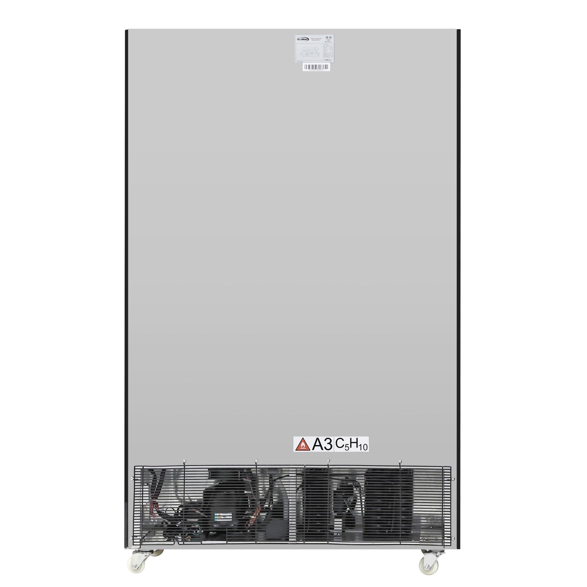 47 in. Commercial 2 Fully Glass Door Merchandiser Refrigerator, 30 Cu. Ft., ETL Listed in Black