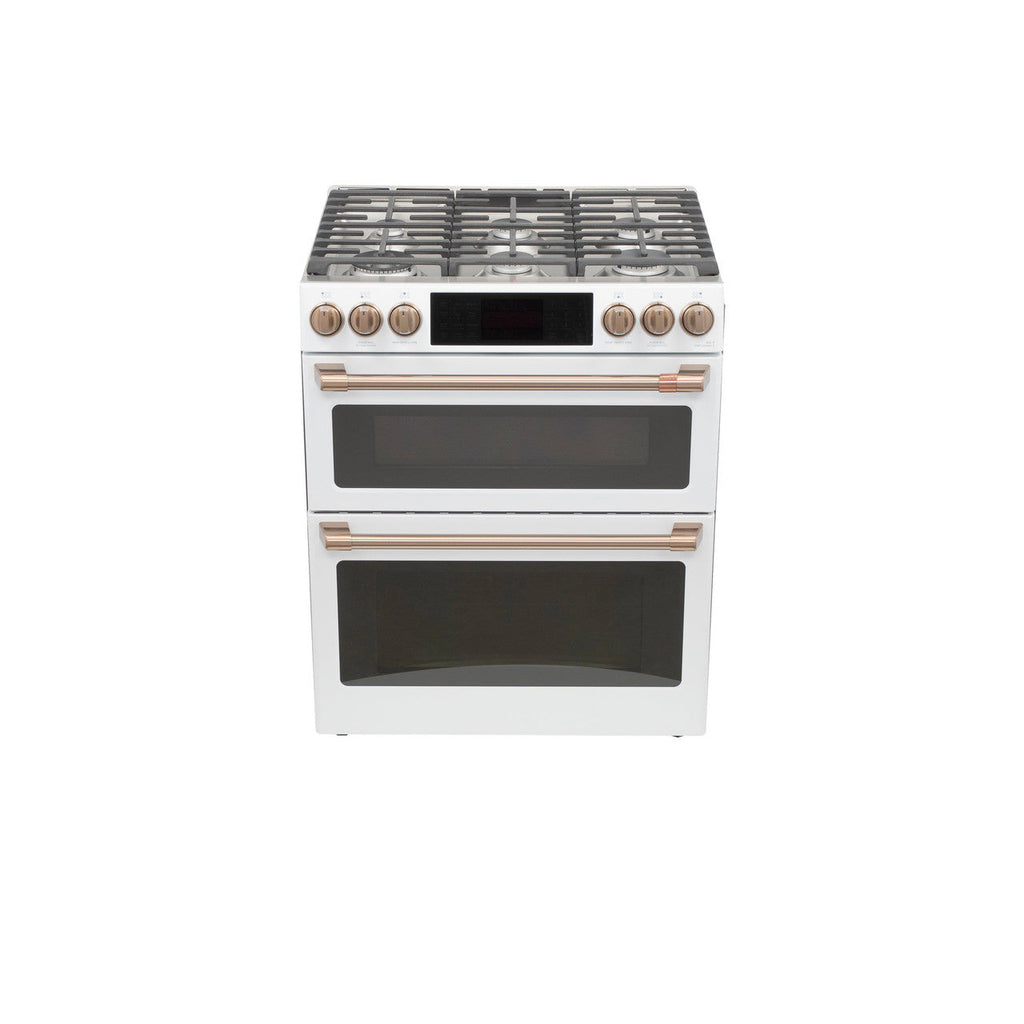 CAFÉ™ 30" Smart Slide-In, Front-Control, Gas Double-Oven Range with Convection