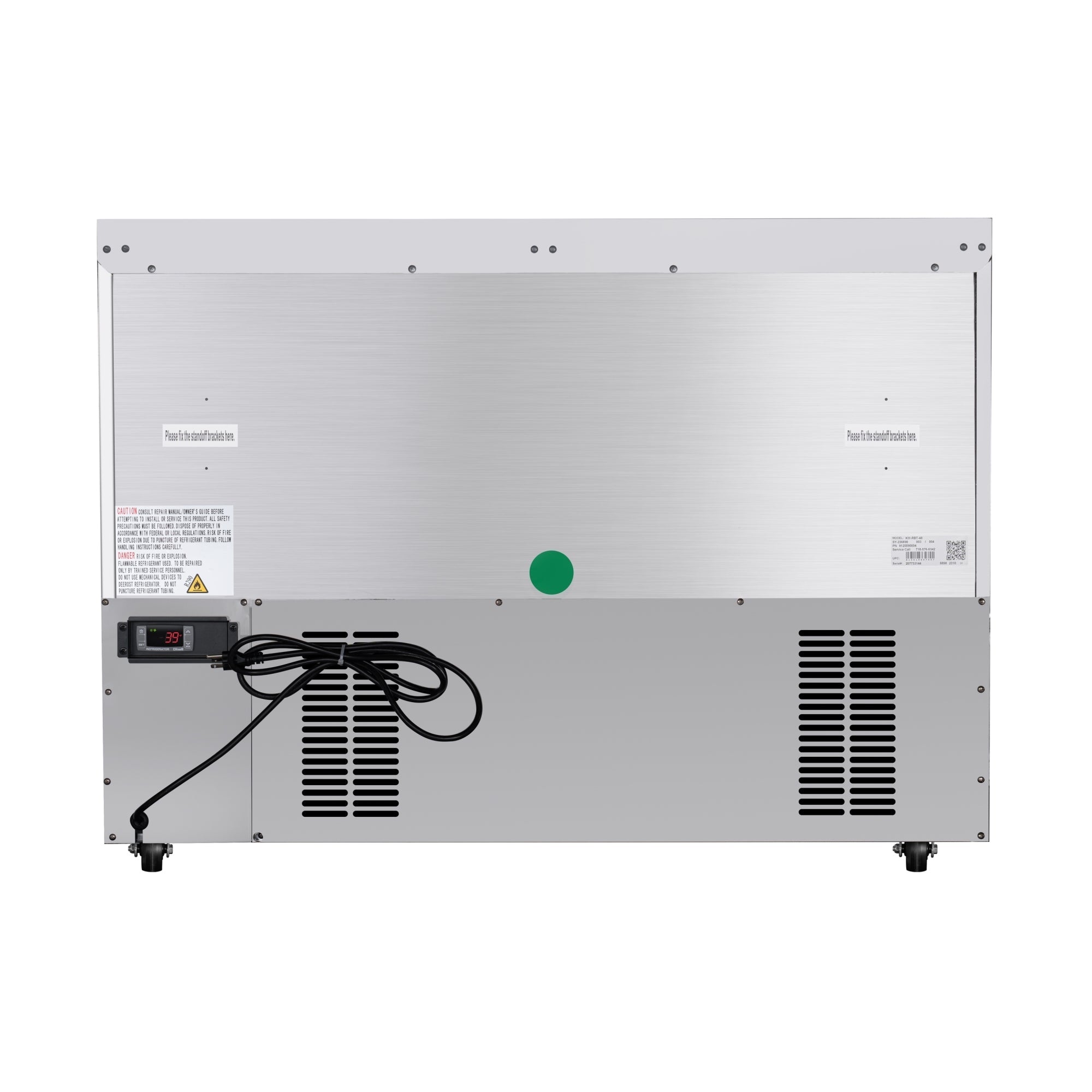 48 in. Commercial Refrigerated Prep Station Cold Table, Stainless-Steel Refrigerator with 9-Pan (Not Included) Capacity with Cover and Two Adjustable Shelves, ETL Listed