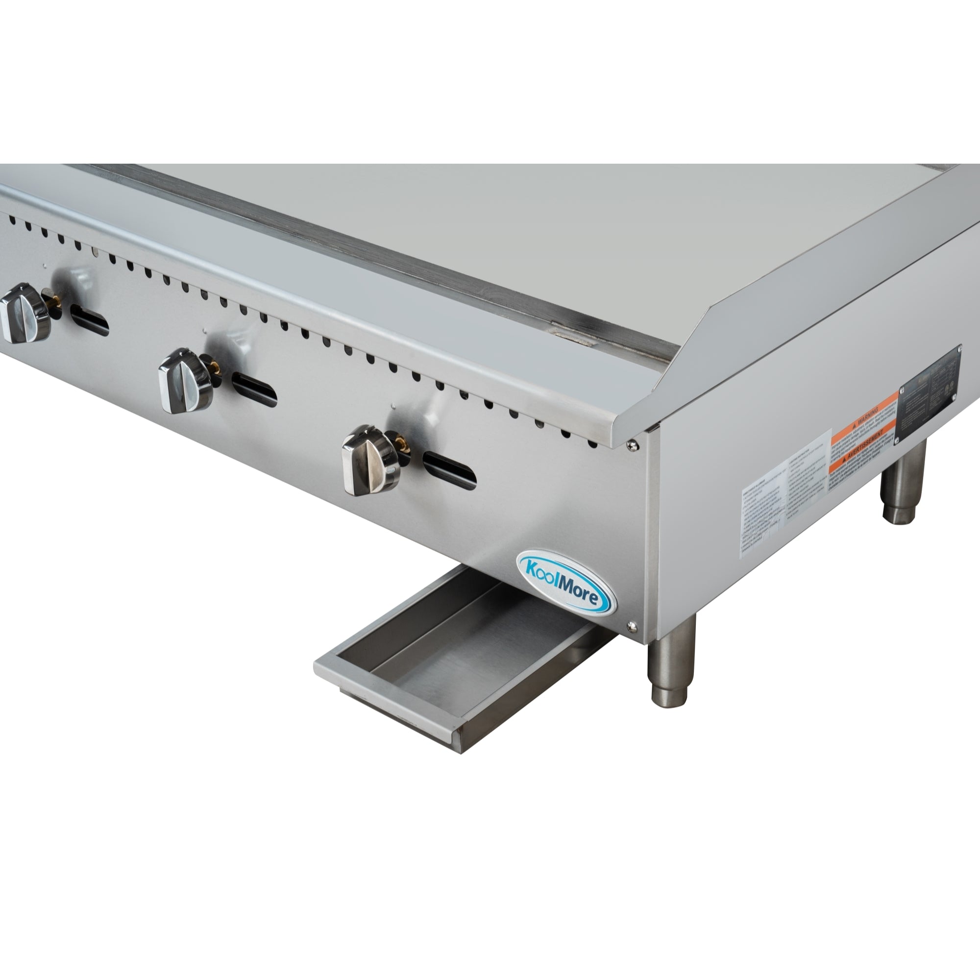48 in. Natural Gas 4-Burner Griddle with 120,000 BTUs in Stainless-Steel