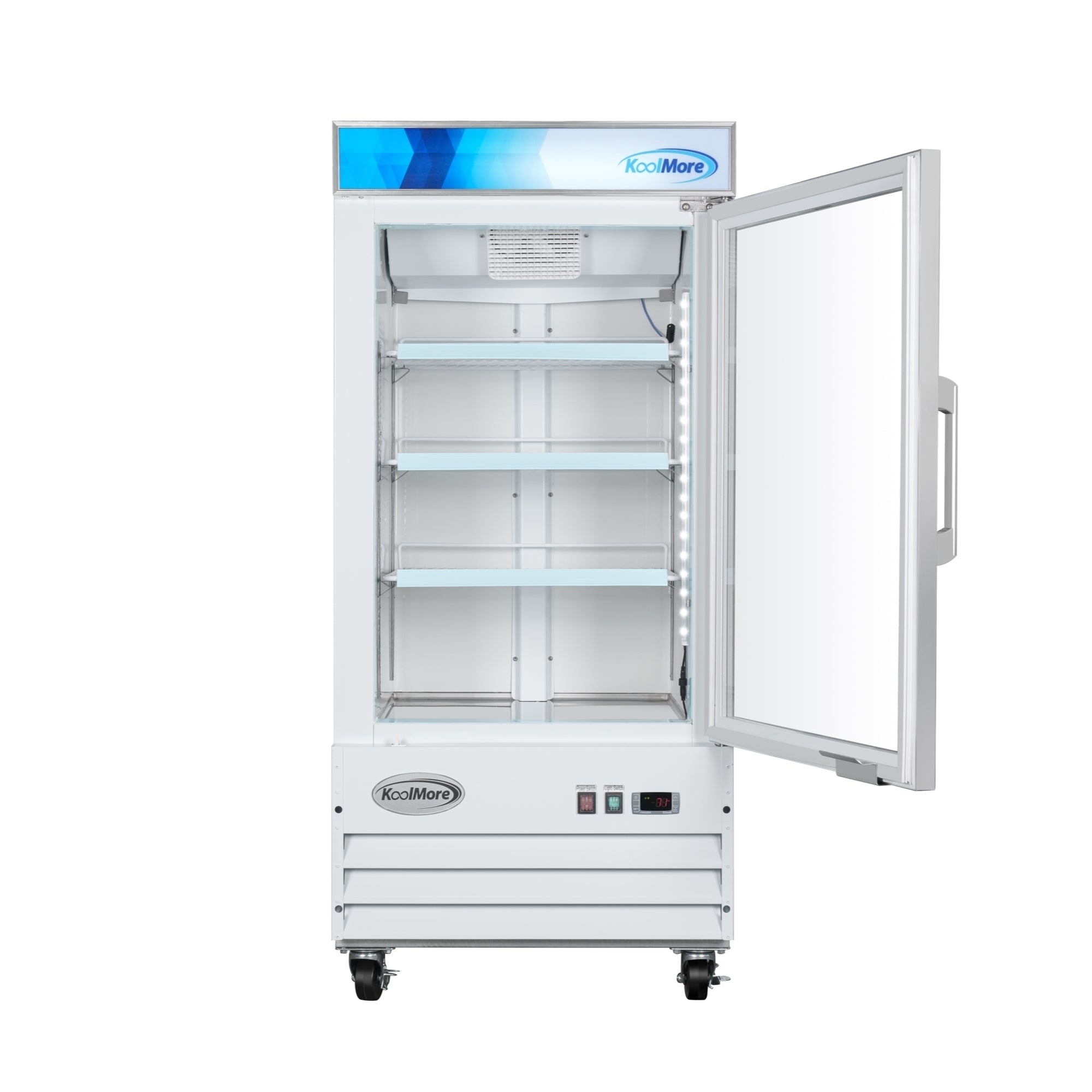 26 in. 1-Door Commercial Display Merchandiser Freezer 9 cu. ft. in White