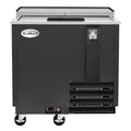 36 in. Commercial Bottle Cooler in Black with Built-In Opener, ETL Listed, 9 cu. ft.
