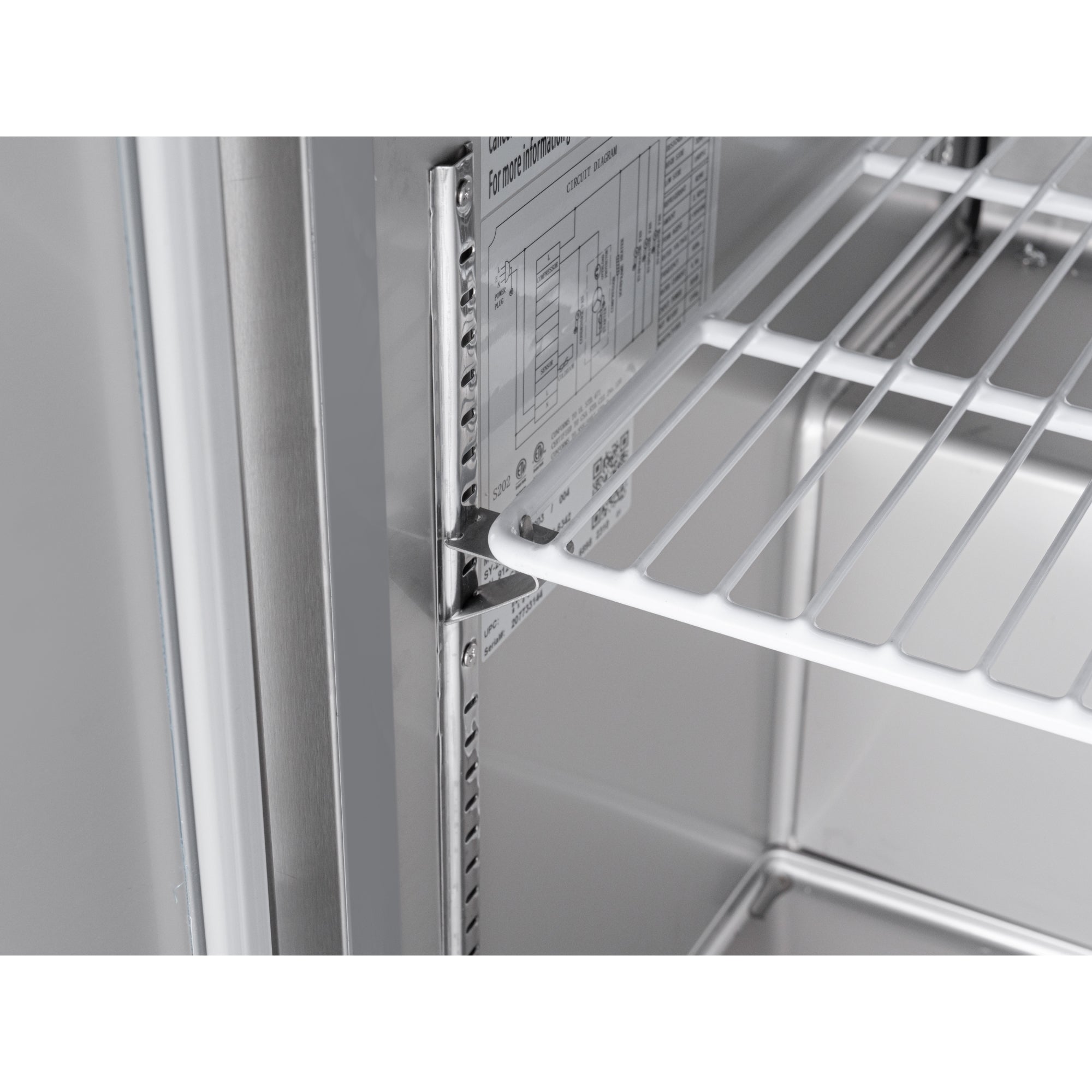 36 in. Commercial Refrigerated Prep Station Cold Table, Stainless-Steel Refrigerator with 6-Pan (Not Included) with Cover Capacity and Two Adjustable Shelves