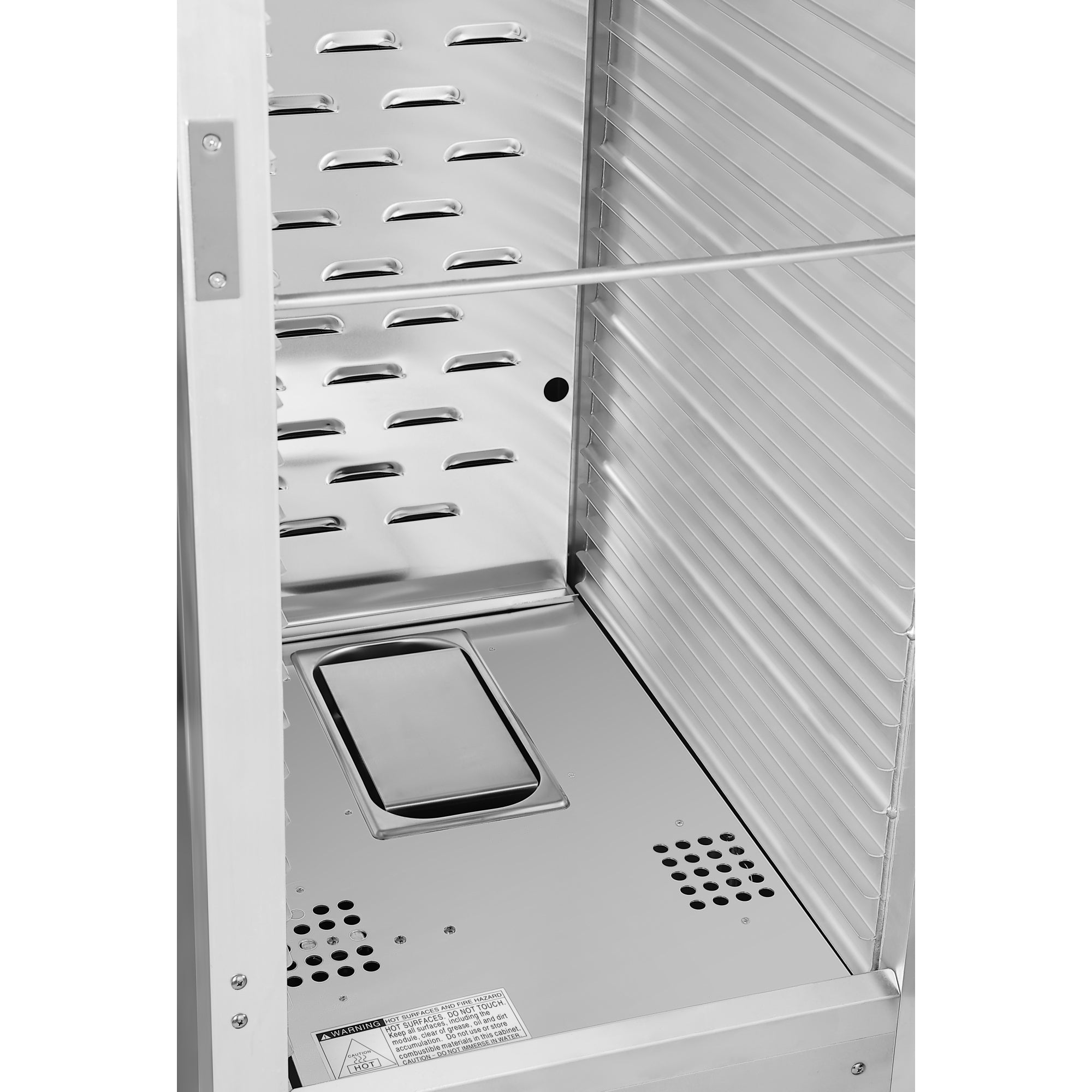 33 in. Commercial Insulated Heated Holding/Proofing Cabinet with 36-Pan Capacity and Solid Door in Silver
