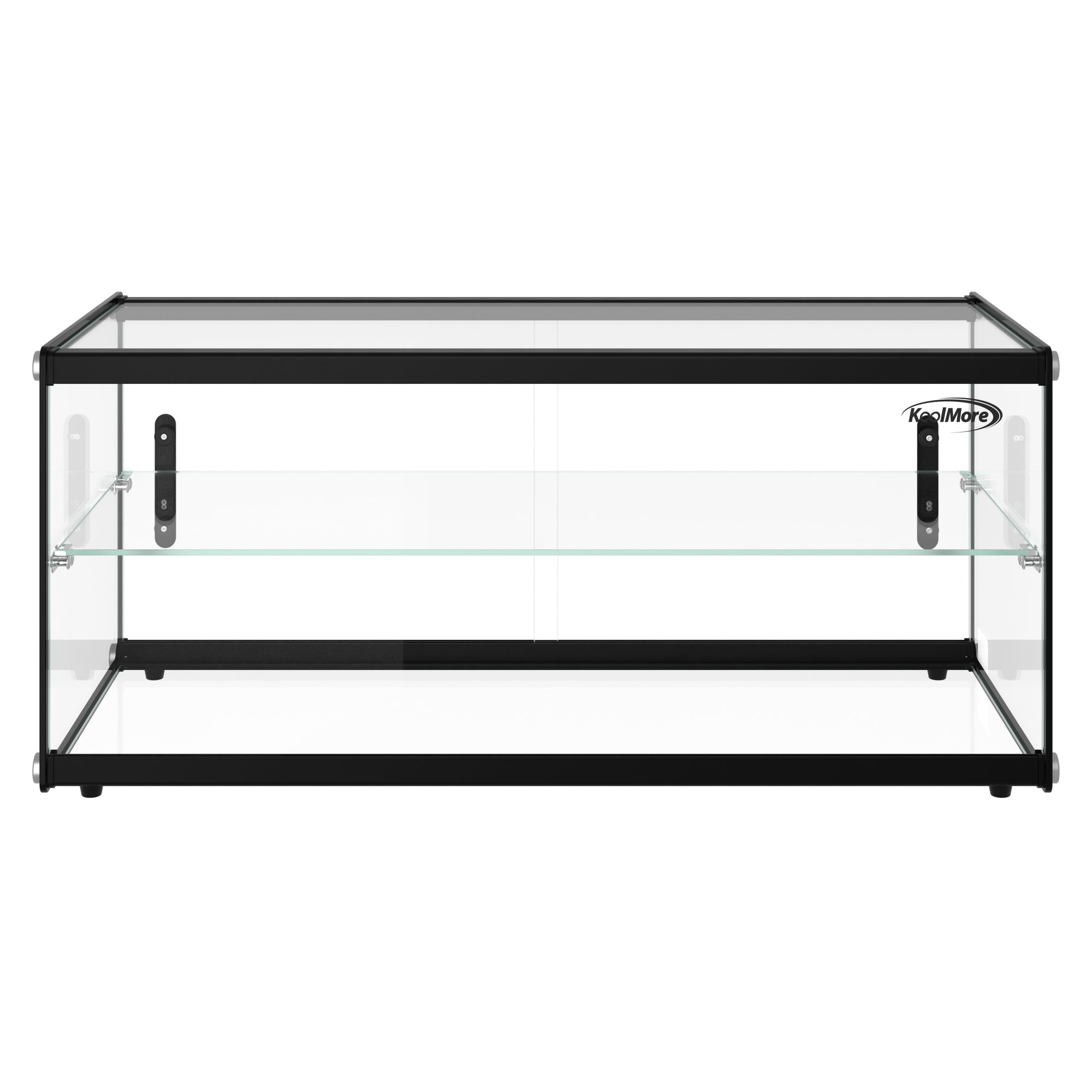 33 in. 2 Tiered Pastry Display Case With Shelf and Sliding Door, 3.2 cu. ft. Capacity, ETL Listed